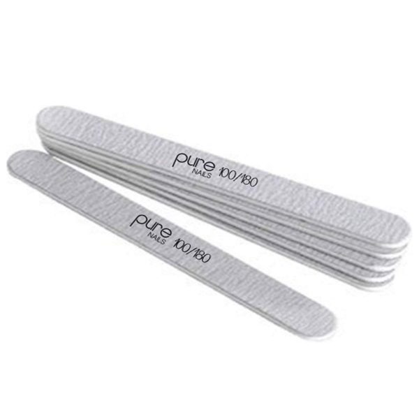 Pure Nails Zebra Foam Nail Files 100/180 Grit (Pack of 5) Peak Tanning and Beauty Supplies Ltd