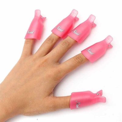 Pure Nails Soak Off Clip Caps Pink (Pack of 10)