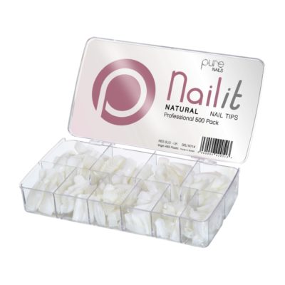 Pure Nails Natural Nail Tips (Mixed Pack of 500)