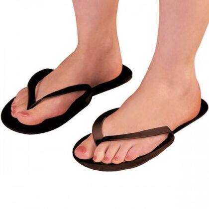 Spray Tan Disposable Flip Flops Black (12 Pairs)