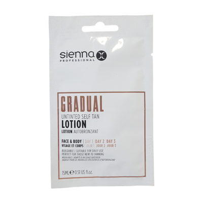 Sienna X Gradual Untinted Self Tan Lotion 15ml