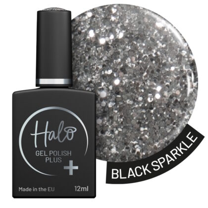 Halo Gel Polish Plus (Black Sparkle) 12ml