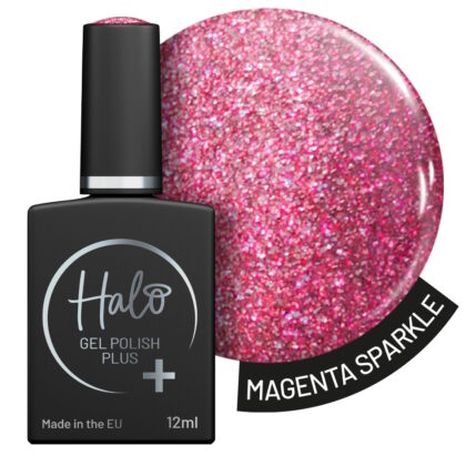 Halo Gel Polish Plus (Magenta Sparkle) 12ml