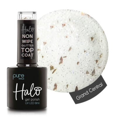 Halo LED/UV Non Wipe Glitter Top Coat Over the Top (Grand Central) 8ml