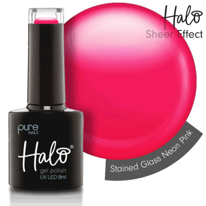 Halo Gel Polish Stained Glass (Neon Pink) 8ml