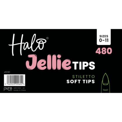 Halo Jellie Nail Tips Stiletto Sizes 0-11 (Mixed Pack of 480)
