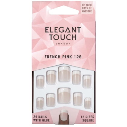 Elegant Touch Natural French Nails 126 Short Pink