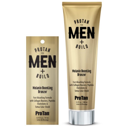 Pro Tan for Men + Build Melanin Boosting Bronzer