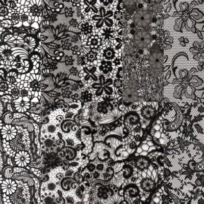 Halo Create Nail Foils - Black Lace (Pack of 10)
