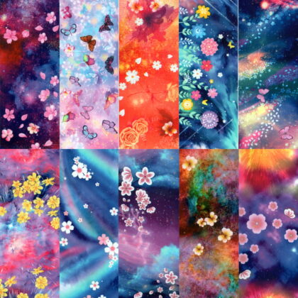 Halo Create Nail Foils - Floral Fantasy (Pack of 10)