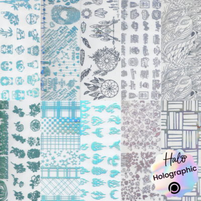 Halo Create Nail Foils - Holographic Patterns (Pack of 10)