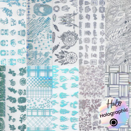 Halo Create Nail Foils - Holographic Patterns (Pack of 10)