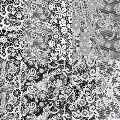 Halo Create Nail Foils - White Lace (Pack of 10)