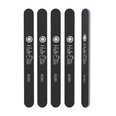 Halo Elite Black Straight Nail Files (Pack of 5)