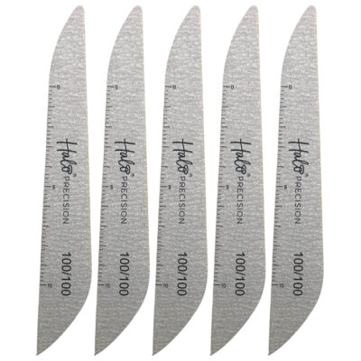 Halo Elite Precision Zebra Nail Files 100/100 Grit (Pack of 5)