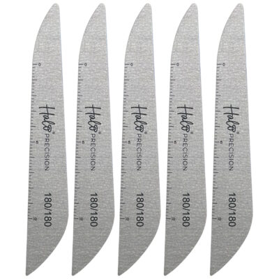 Halo Elite Precision Zebra Nail Files 180/180 Grit (Pack of 5)