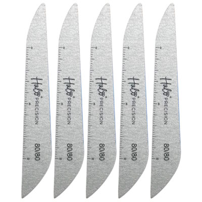 Halo Elite Precision Zebra Nail Files 80/80 Grit (Pack of 5)