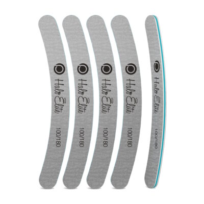Halo Elite Zebra Boom Nail Files 100/180 Grit (Pack of 5)