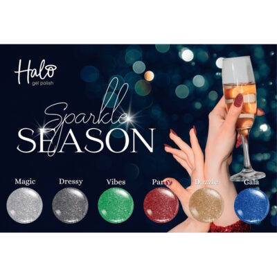 Halo LED/UV Gel Polish Sparkle Season Collection Deal (6x8ml)