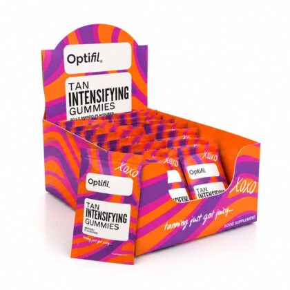 Optifil Tan Intensifying Gummies Display Deal