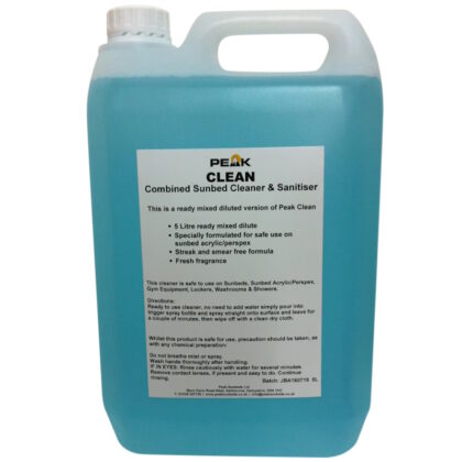 Peak Clean Sunbed Cleaner & Sanitiser (Ready Mixed Dilute)