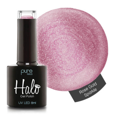 Halo Gel Polish (Rose Gold Sparkle) 8ml