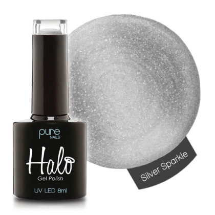 Halo Gel Polish (Silver Sparkle) 8ml