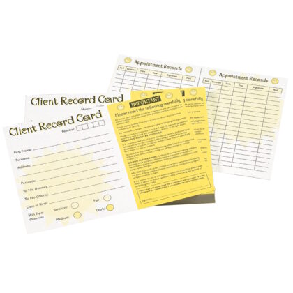 Sunbed Client Record Consultation Cards (Pack of 100)